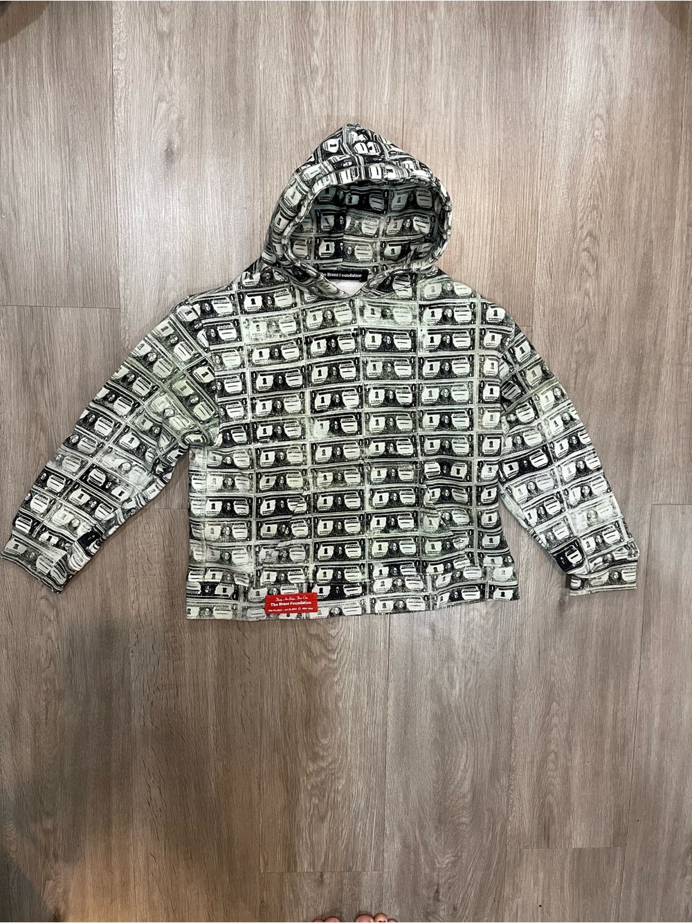Kids Andy Warhol Brant Foundation Hooded Sweatshirt with Money Print